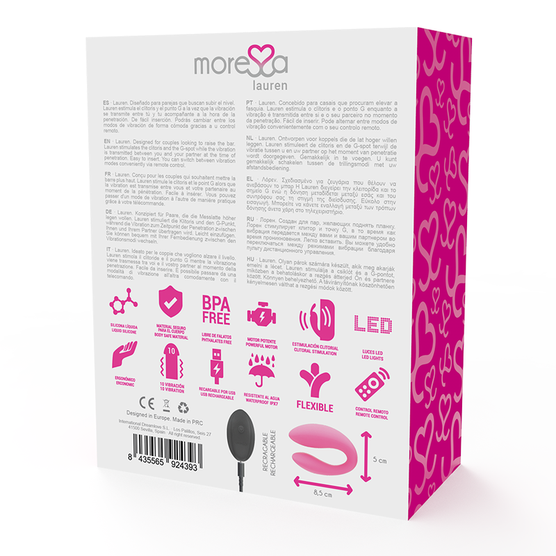MORESSA - ESTIMULADOR CONTROL REMOTO LAUREN PARA PAREJAS
