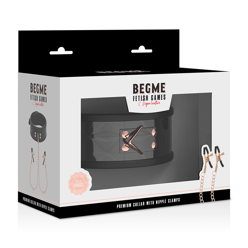 BEGME - COLLAR EDICIÓN NEGRA CON PINZAS PARA PEZONES