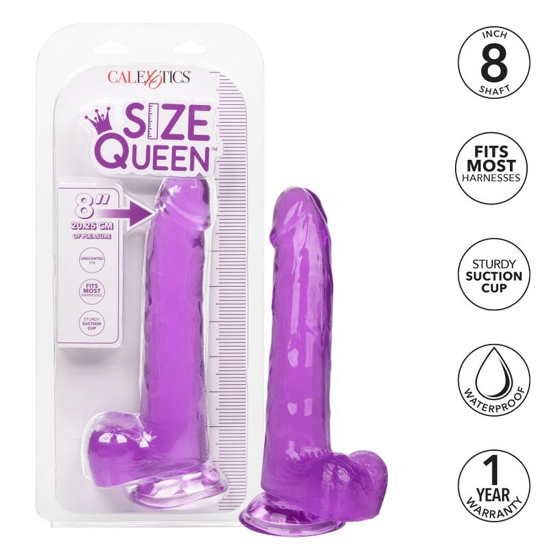 CALEXOTICS - PURPLE QUEEN SIZE DILDO 20.3 CM