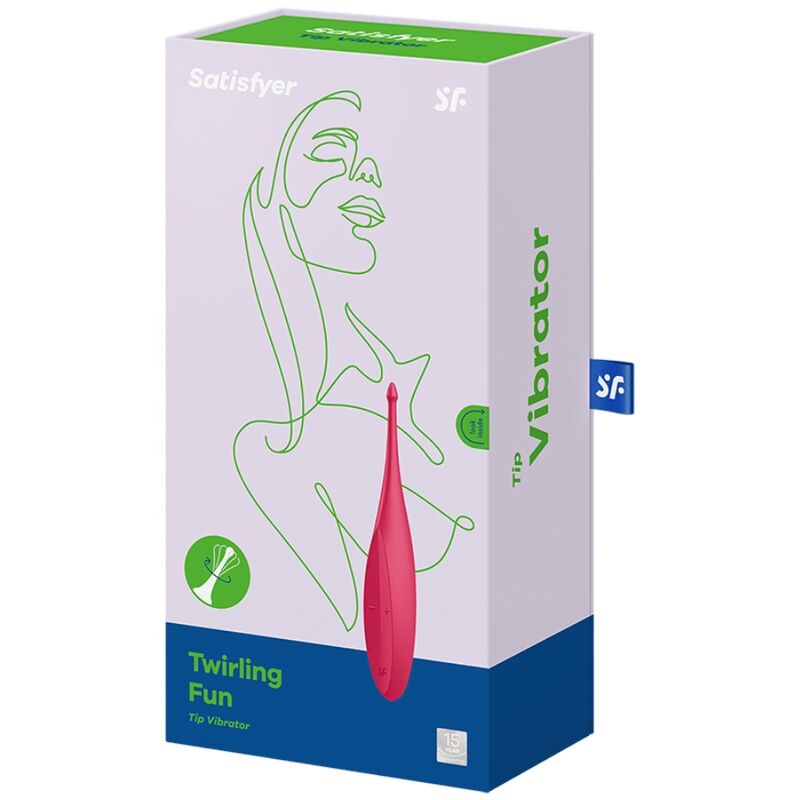 SATISFYER - VIBRADOR CON PUNTA GIRATORIA DIVERTIDA DE COLOR ROJO