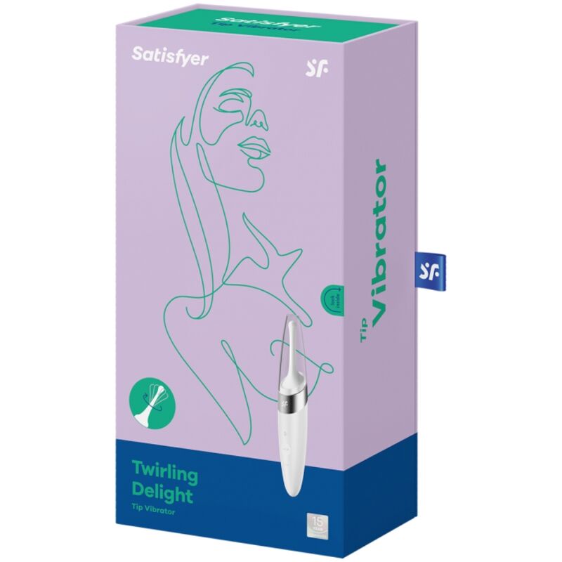 SATISFYER - TWIRLING DELIGHT CLITORAL STIMULATOR WHITE