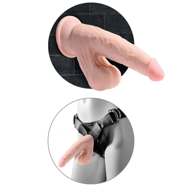 KING COCK - PLUS DILDO 3D CON BOLAS COLUMPIO 12,7 CM