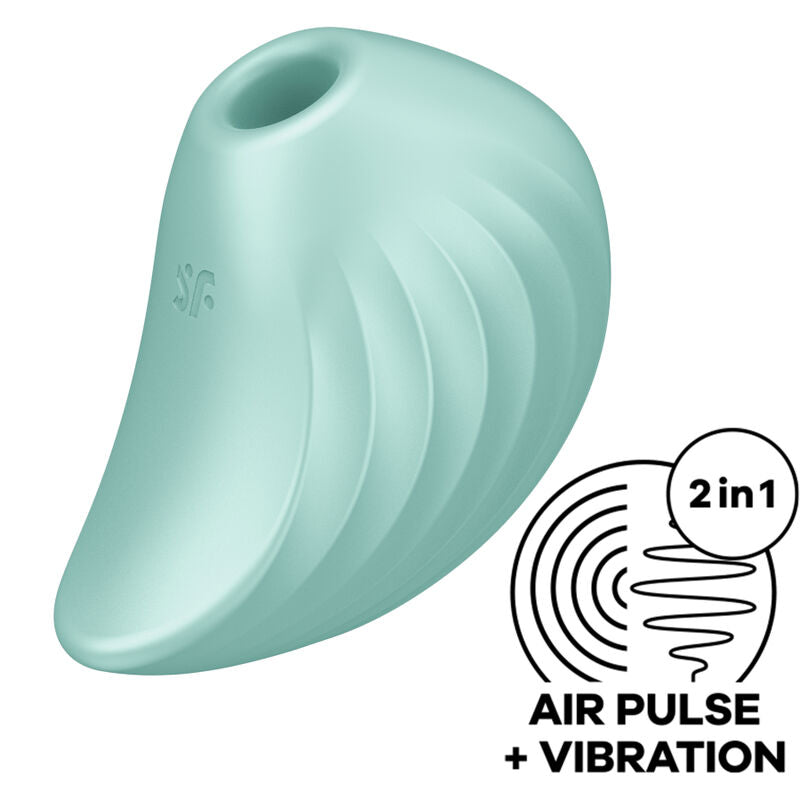 SATISFYER - PEARL DIVER AIR PULSE STIMULATOR AND VIBRATOR GREEN