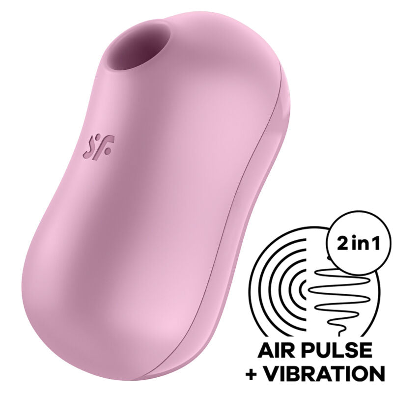 SATISFYER - ESTIMULADOR Y VIBRADOR DE PULSACIÓN DE AIRE DE COLOR MORADO COTTON CANDY