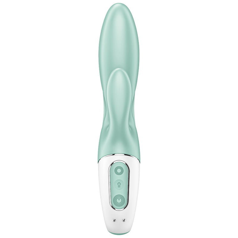 SATISFYER - BOMBA DE AIRE BUNNY 5+ APP VIBRADOR CONEJO INFLABLE VERDE