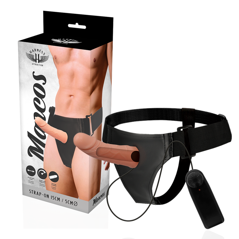 ARNÉS ATRACCIÓN - RNES ESTRUCTURAS HUECAS CON VIBRADOR 15 CM -O- 5 CM