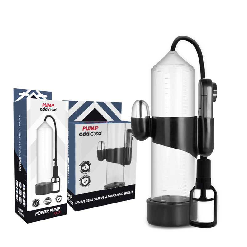 BOMBA ADICTO - VIBRADOR TRANSPARENTE RX7