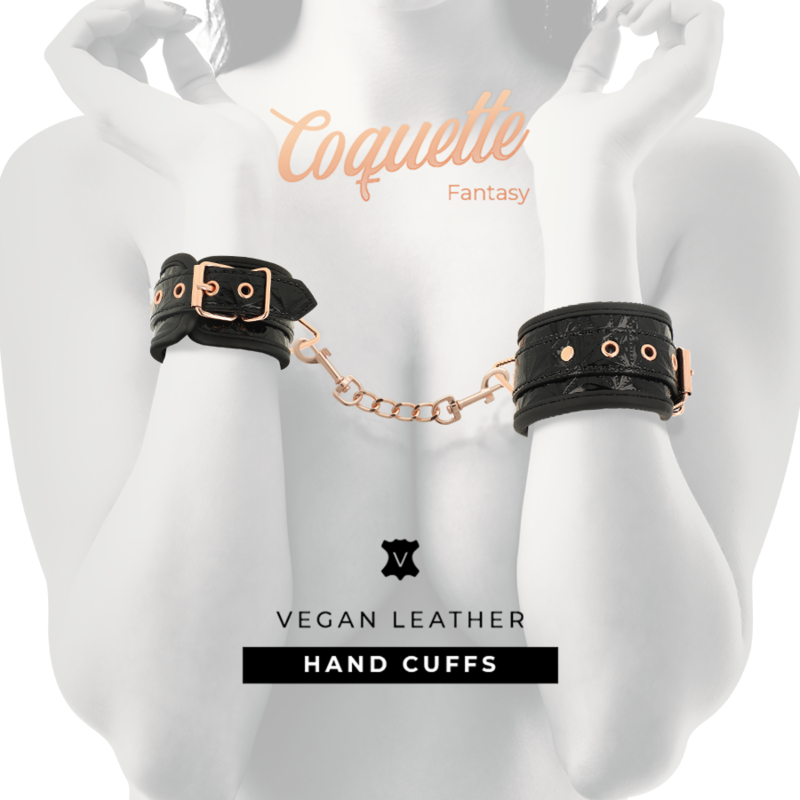 COQUETTE CHIC DESIRE - BLACK EDITION CUFFS WITH NEOPRENE LINING