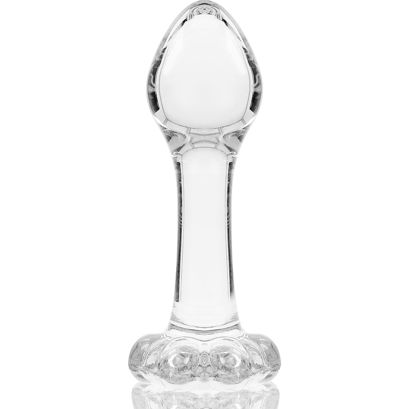 NEBULA SERIES BY IBIZA - MODEL 2 ANAL PLUG TRANSPARENT BOROSILICATE GLASS 11 CM -O- 3.5 CM