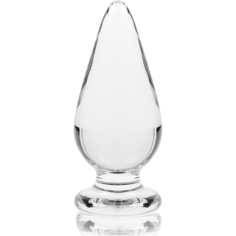 NEBULA SERIES BY IBIZA - MODEL 4 ANAL PLUG TRANSPARENT BOROSILICATE GLASS 11 CM -O- 5 CM