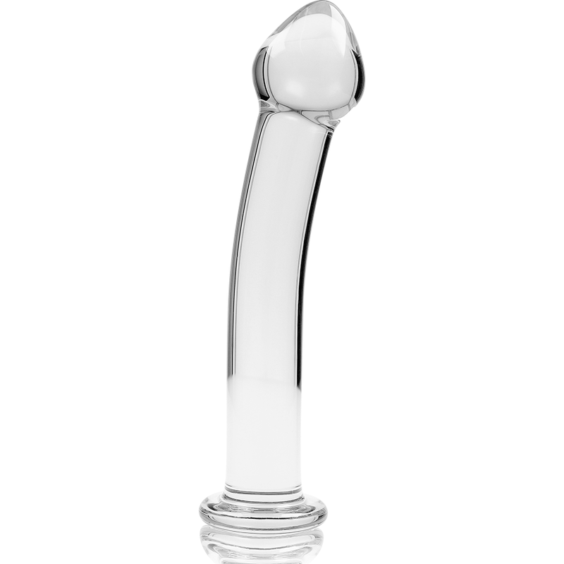 NEBULA SERIES BY IBIZA - MODEL 11 TRANSPARENT BOROSILICATE GLASS DILDO 16 CM -O- 3 CM