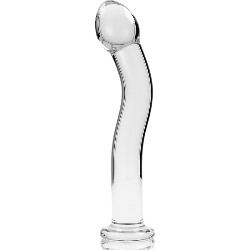NEBULA BY IBIZA SERIES - MODEL 18 TRANSPARENT BOROSILICATE GLASS DILDO 18.5 CM -O- 3.5 CM