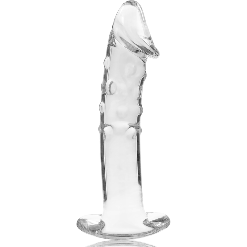 NEBULA SERIES BY IBIZA - MODEL 19 TRANSPARENT BOROSILICATE GLASS DILDO 18.5 CM -O- 4 CM