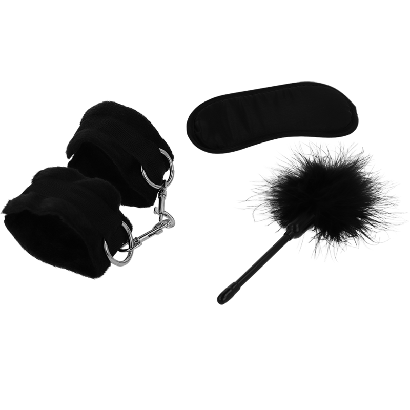 INTENSE - EROTIC FETISH PLAYSET 2 WITH HANDCUFFS, BLIND MASK AND TICKLING