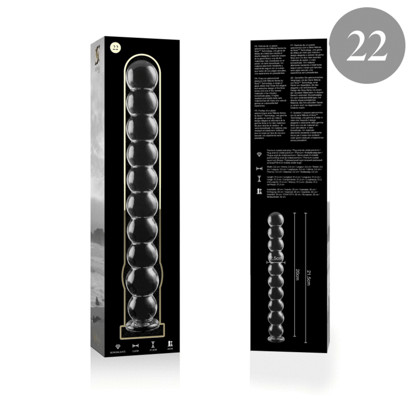 Glass Dildo Model 22 – NEBULA by Ibiza (21.5 cm x 2.5 cm)