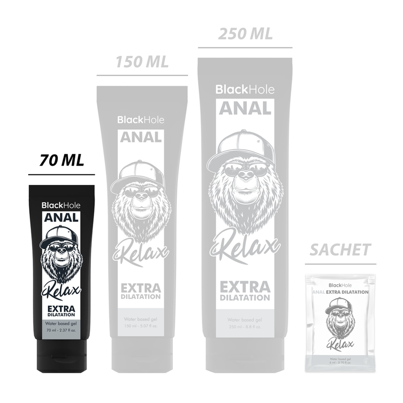BLACK HOLE - WATER BASED GEL ANAL DILATION 70 ML