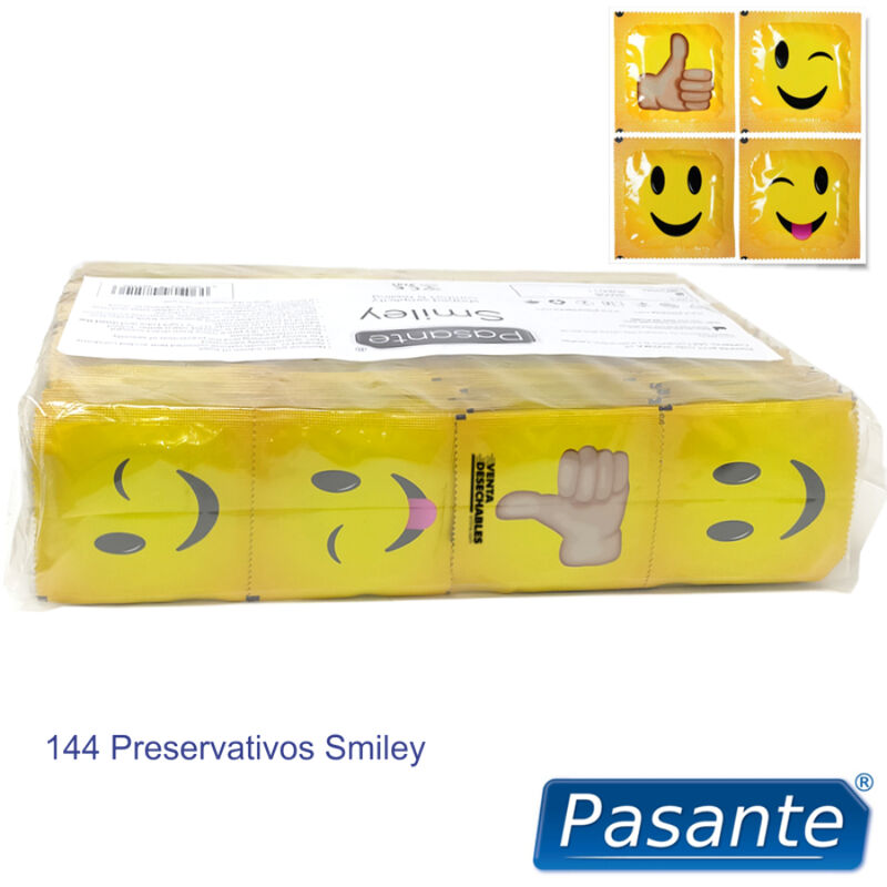 PASANTE - PRESERVATIVOS SMILEY BOLSA 144 UNIDADES