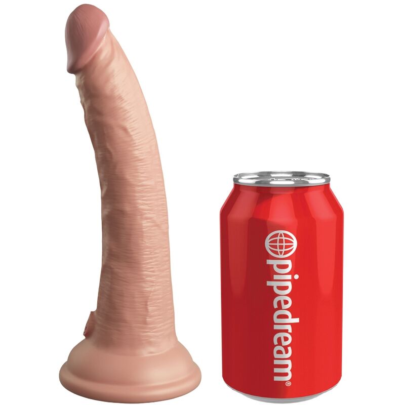 KING COCK - ELITE REALISTIC DILDO VIBRATOR WITH REMOTE CONTROL IN SILICONE 17.8 CM