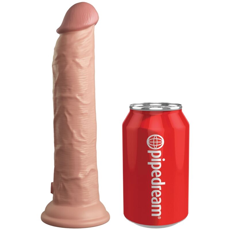 KING COCK - ELITE REALISTIC DILDO VIBRATOR AND SILICONE REMOTE CONTROL 23 CM