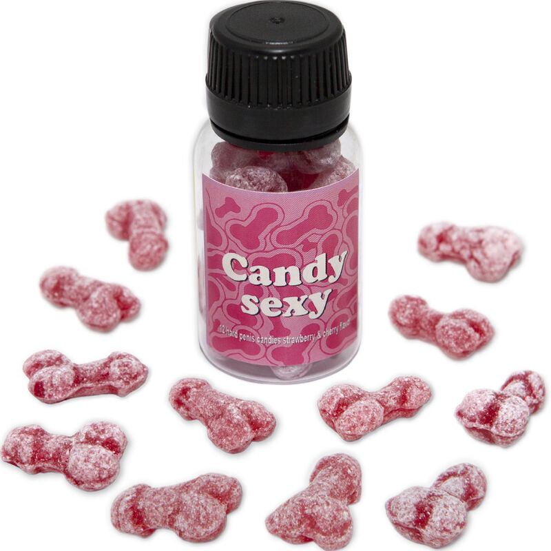 SPICY DIABLO - SEXY CANDY JAR WITH 12 STRAWBERRY-CHERRY FLAVOR GUMMIES
