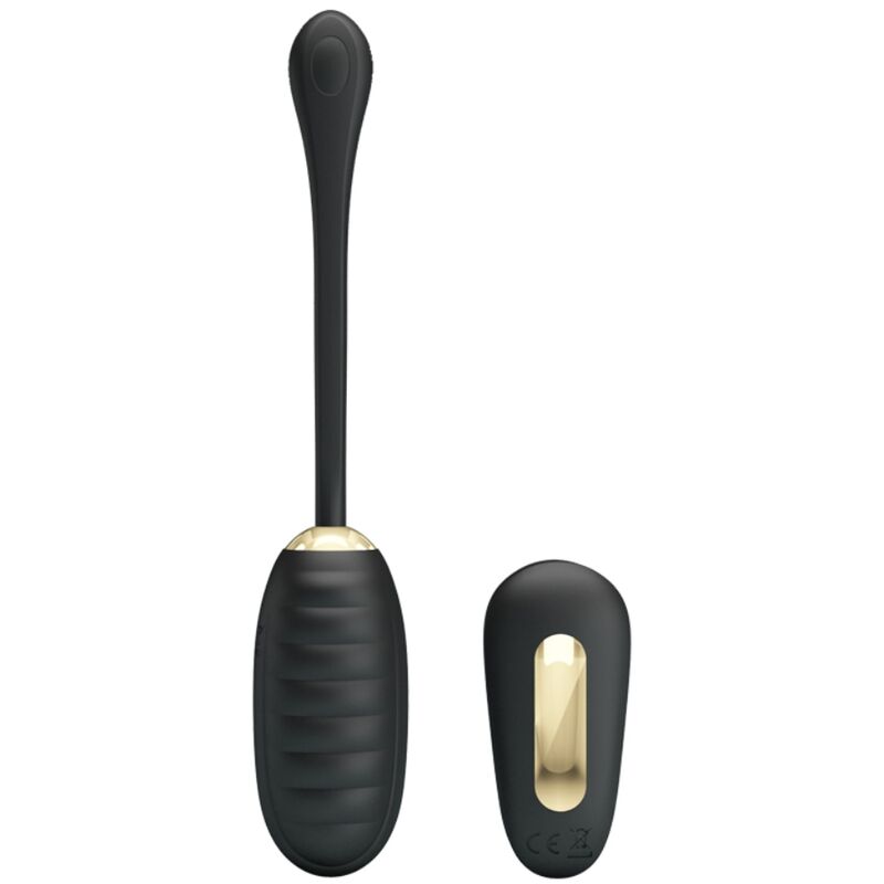 PRETTY LOVE - DOREEN LUXURY RECHARGEABLE EGG VIBRATOR BLACK REMOTE CONTROL