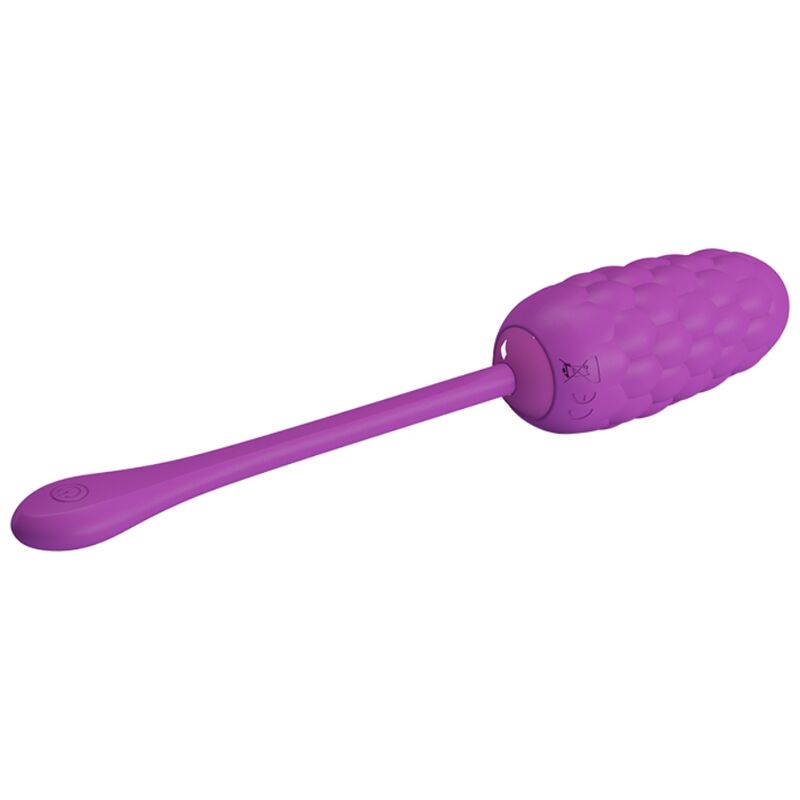 PRETTY LOVE - VIBRATING EGG WITH MARINE TEXTURE RECHARGEABLE PURPLE