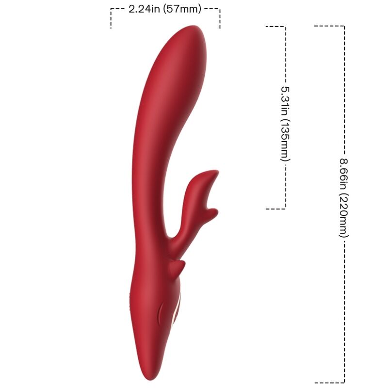 ARMONY - ELK RED CURVED RABBIT VIBRATOR