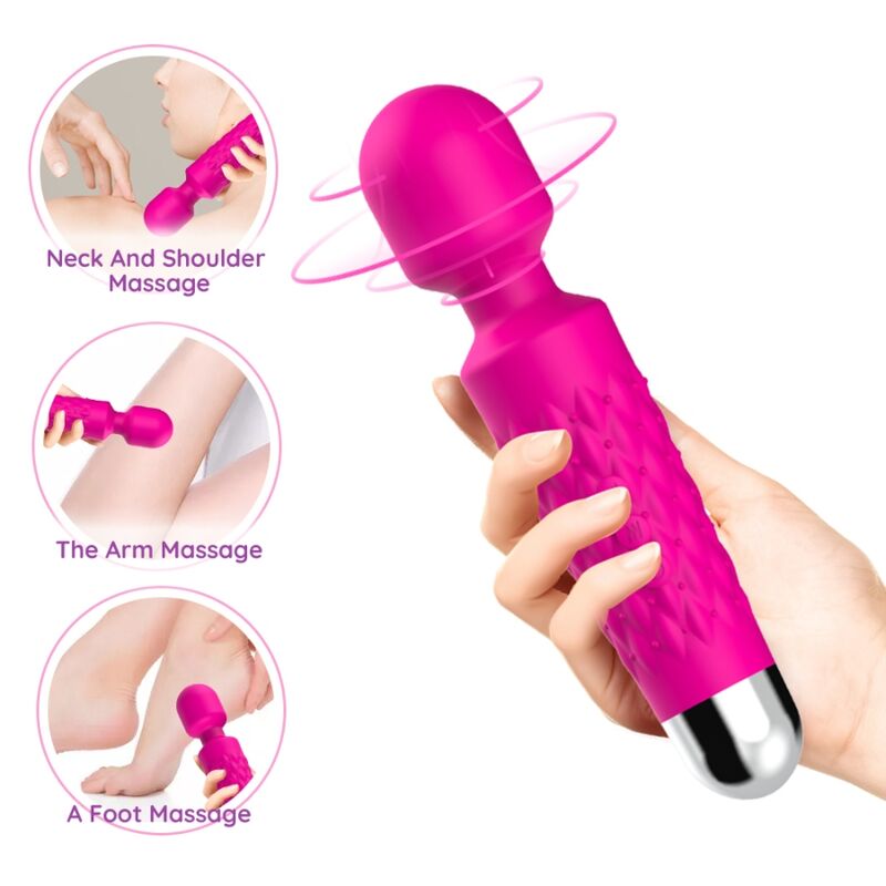 ARMONY - MASAJEADOR POSTMAN Y VIBRADOR CABEZA FUCSIA SUPER FLEXIBLE