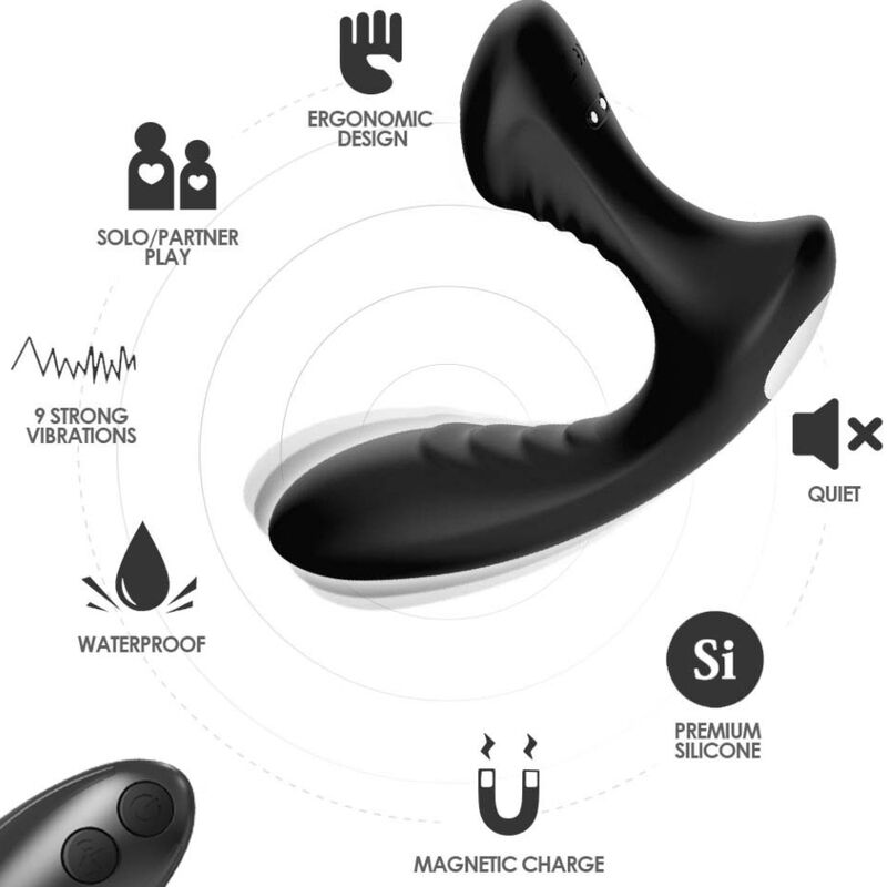ARMONY - STORM ANAL PROSTATE VIBRATOR AND PLUG REMOTE CONTROL BLACK