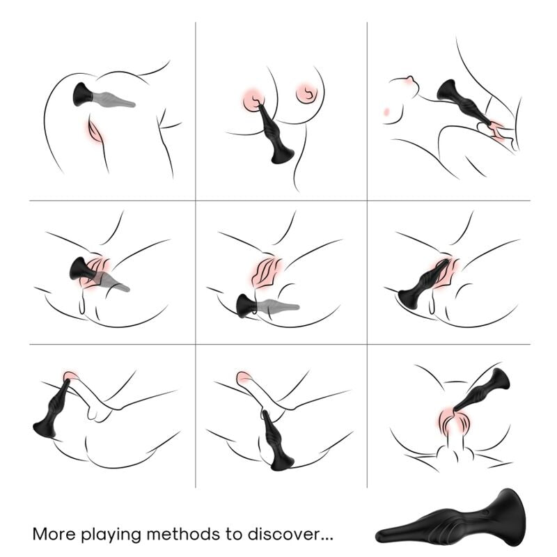 ARMONY - BLACK REMOTE CONTROL VIBRATOR AND ANAL PLUG