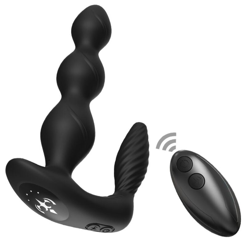 ARMONY - MANFUN VIBRADOR Y ESTIMULADOR PLUG ANAL CONTROL REMOTO NEGRO