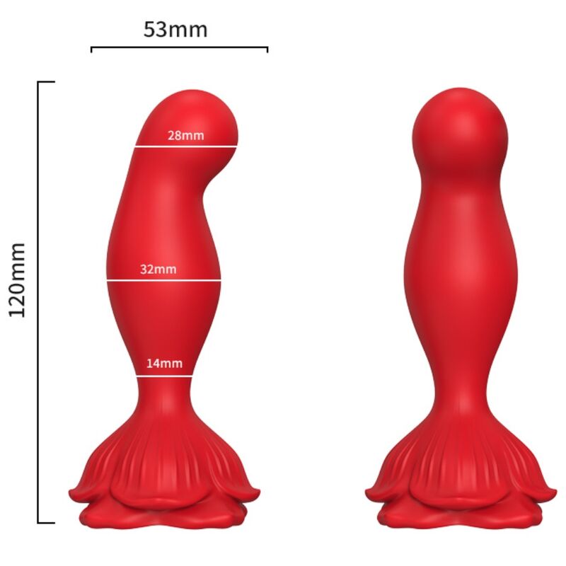 ARMONY - VIBRADOR ROSA Y PLUG ANAL CON CONTROL REMOTO ROJO