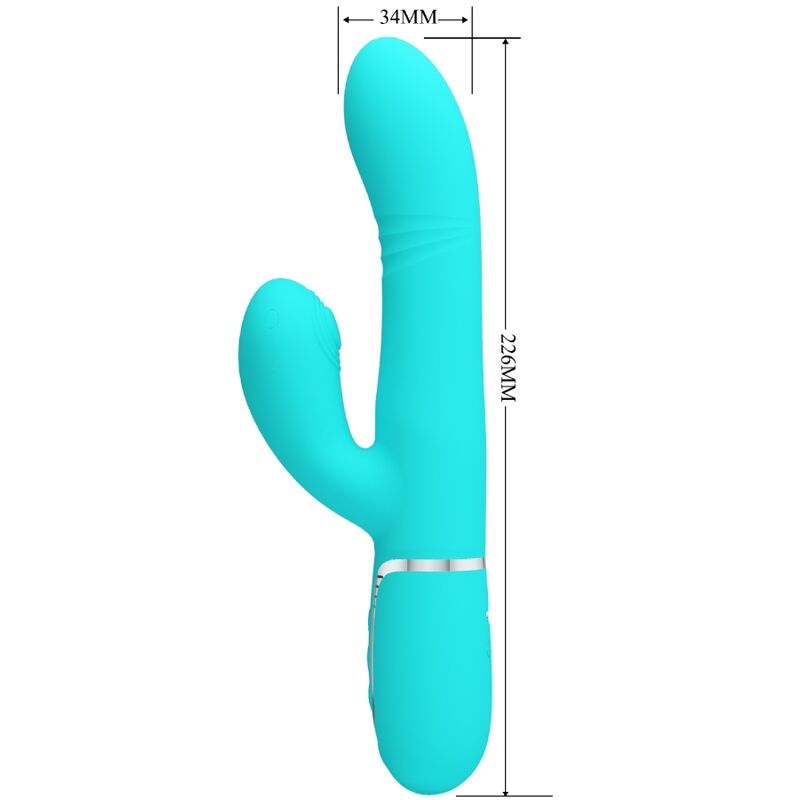 PRETTY LOVE - VIBRADOR MULTIFUNCIÓN PUNTO G VERDE AGUA
