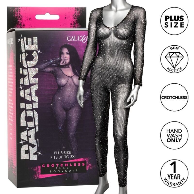 CALEXOTICS - TRAJE COMPLETO RADIANCE CROTCHLESS RHINE TALLA GRANDE