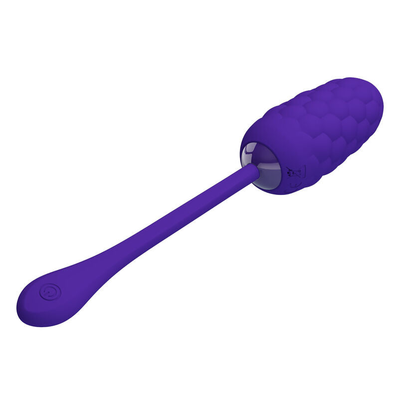 PRETTY LOVE - RECHARGEABLE VIBRATING EGG WITH MARINE TEXTURE PURPLE