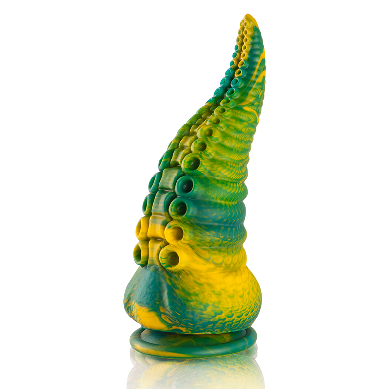 ÉPICO - DILDO CON TENTÁCULO DE CETUS VERDE DE TAMAÑO GRANDE