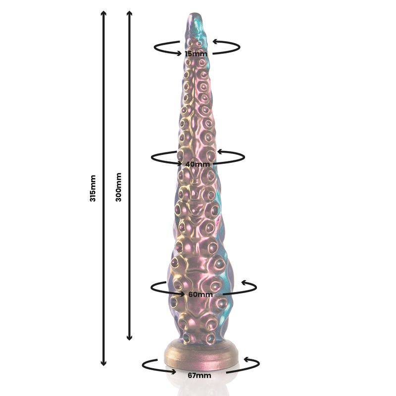 ÉPICO - DILDO DE TENTÚCULO FINO CHARYBDIS DE TAMAÑO GRANDE