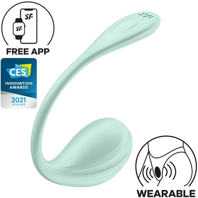 SATISFYER - G-POINT SMOOTH PETAL STIMULATOR GREEN WATER FREE APP