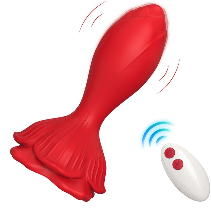 ARMONY - VIBRADOR ROSA Y PEQUEÑO PLUG ANAL CON CONTROL REMOTO ROJO