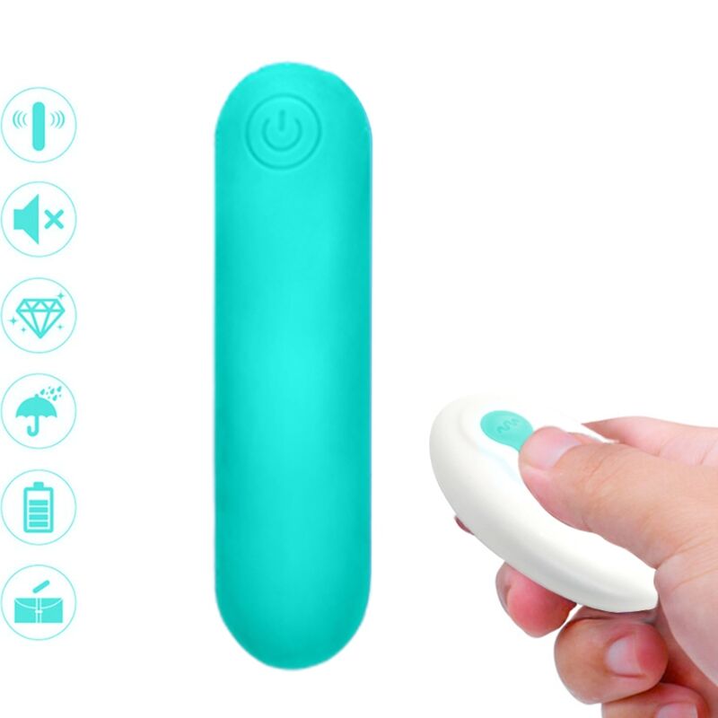 SPLASH JOLINE BULLET VIBRATOR SILICONE REMOTE CONTROL 10 VIBRATIONS 65 X 15 CM GREEN