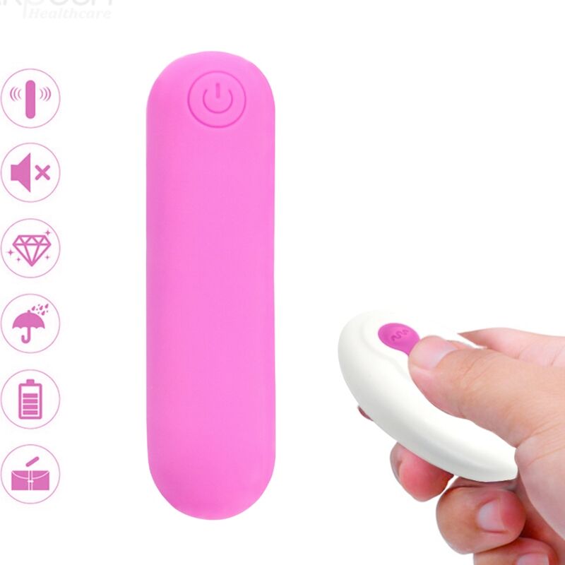 SPLASH JOLINE SILICONE BULLET VIBRATOR REMOTE CONTROL 10 VIBRATIONS 65 X 15 CM PINK