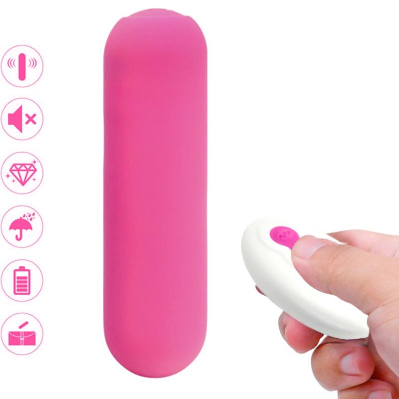 SPLASH JOIE BULLET SILICONE VIBRATOR REMOTE CONTROL 10 VIBRATIONS 75 X 19 CM PINK