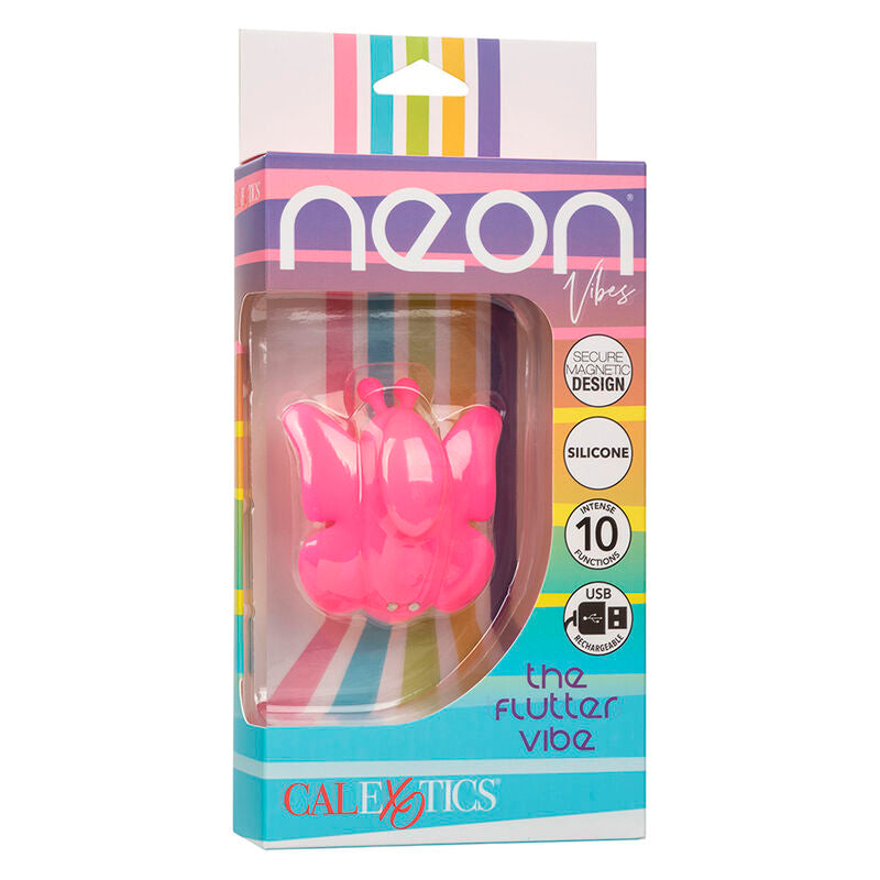 CALEXOTICS - NEON VIBES FLUTTER VIBE VIBRATION STIMULATOR 10 VIBRATIONS PINK
