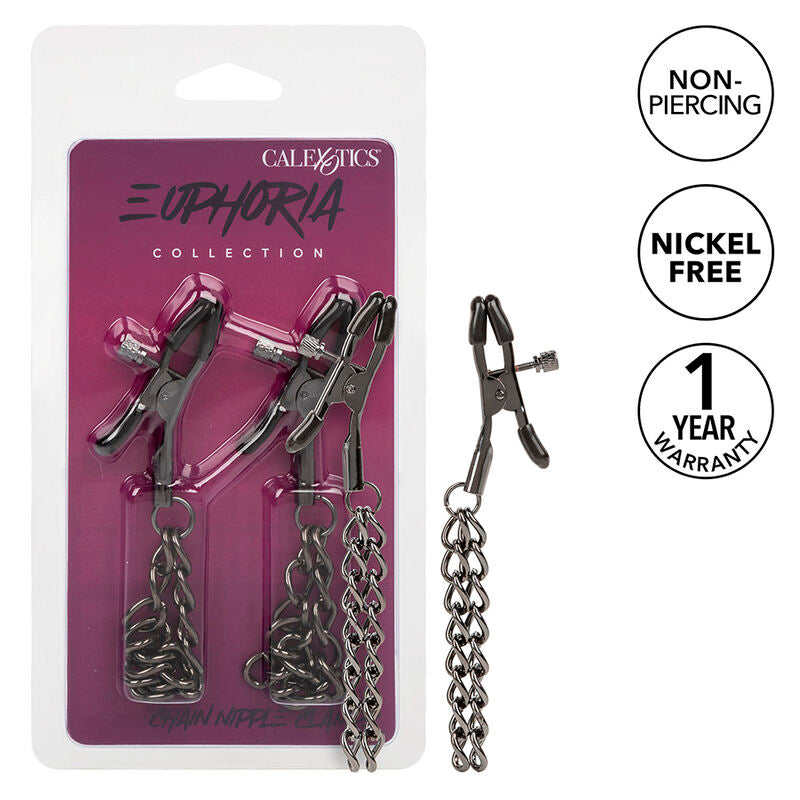 CALEXOTICS - PINZAS PARA PEZONES EUPHORIA CADENA 14,5 CM