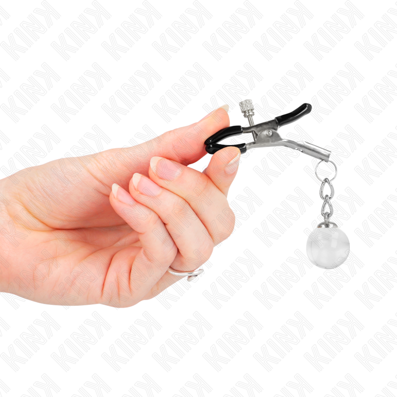 KINK - ABRAZADERAS PARA BOQUILLA DE VIDRIO PLATEADAS DE 6 CM