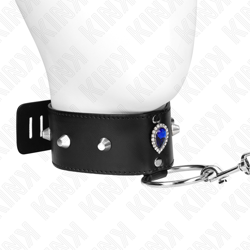 KINK - 65 CM NECKLACE WITH BLUE DIAMOND STRAP ADJUSTABLE 36-43 CM X 5 CM