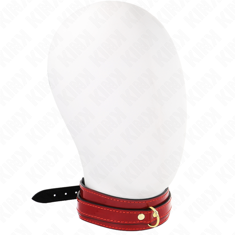KINK - WINE RED ADJUSTABLE NECKLACE WITH GOLD DETAILS 29-42.5 CM X 4 CM