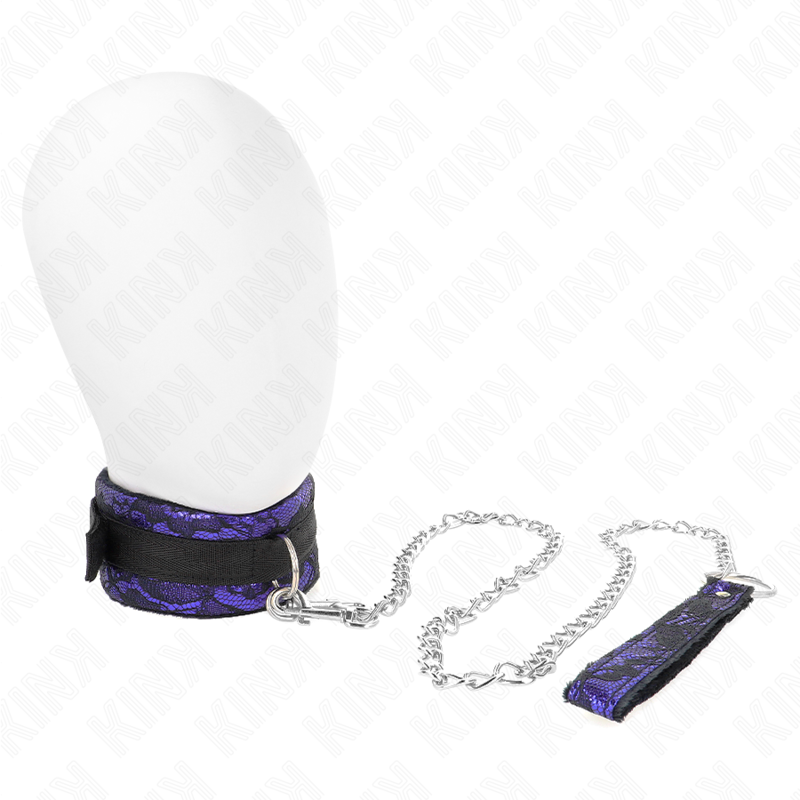 KINK - SHORT VELVET LACE NECKLACE WITH 105 CM BELT WITH NYLON DEFECT 44 X 5.5 CM