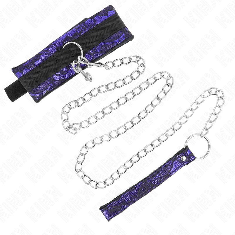 KINK - SHORT VELVET LACE NECKLACE WITH 105 CM BELT WITH NYLON DEFECT 44 X 5.5 CM