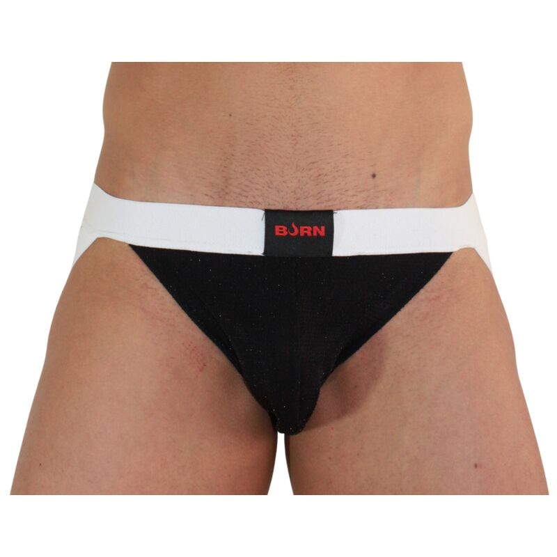 BURN - 004 GLOSSY JOCK BLACK/WHITE S